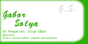 gabor solya business card